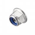 Uxcell M8 Nylon Insert Hex Lock Nuts With Flange 304 Stainless Steel Plain Finish 20pcs