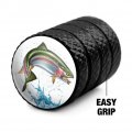 Rainbow Trout Fishing 7 Valve Stem Caps For Tire Rim Wheel Aluminum Black