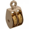 Campbell T7655212 Double Sheave Rigid Eye Pulley Nickel Plated 1 Diameter 5 16 Rope 55 Lbs Load Capacity Pack Of 10 