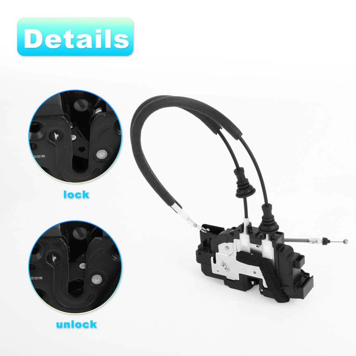 Front Right Passenger Side Power Door Lock Actuator Motor With Cable For Hyundai Veracruz 2007-2012 Latch Assembly Replace No