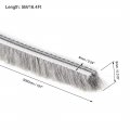 Uxcell Brush Weather Stripping 5m 16 4ft Card-slot Seal Strip Pile Weatherstrip Sweep Elastic For Door Window 6x8mm Wxh