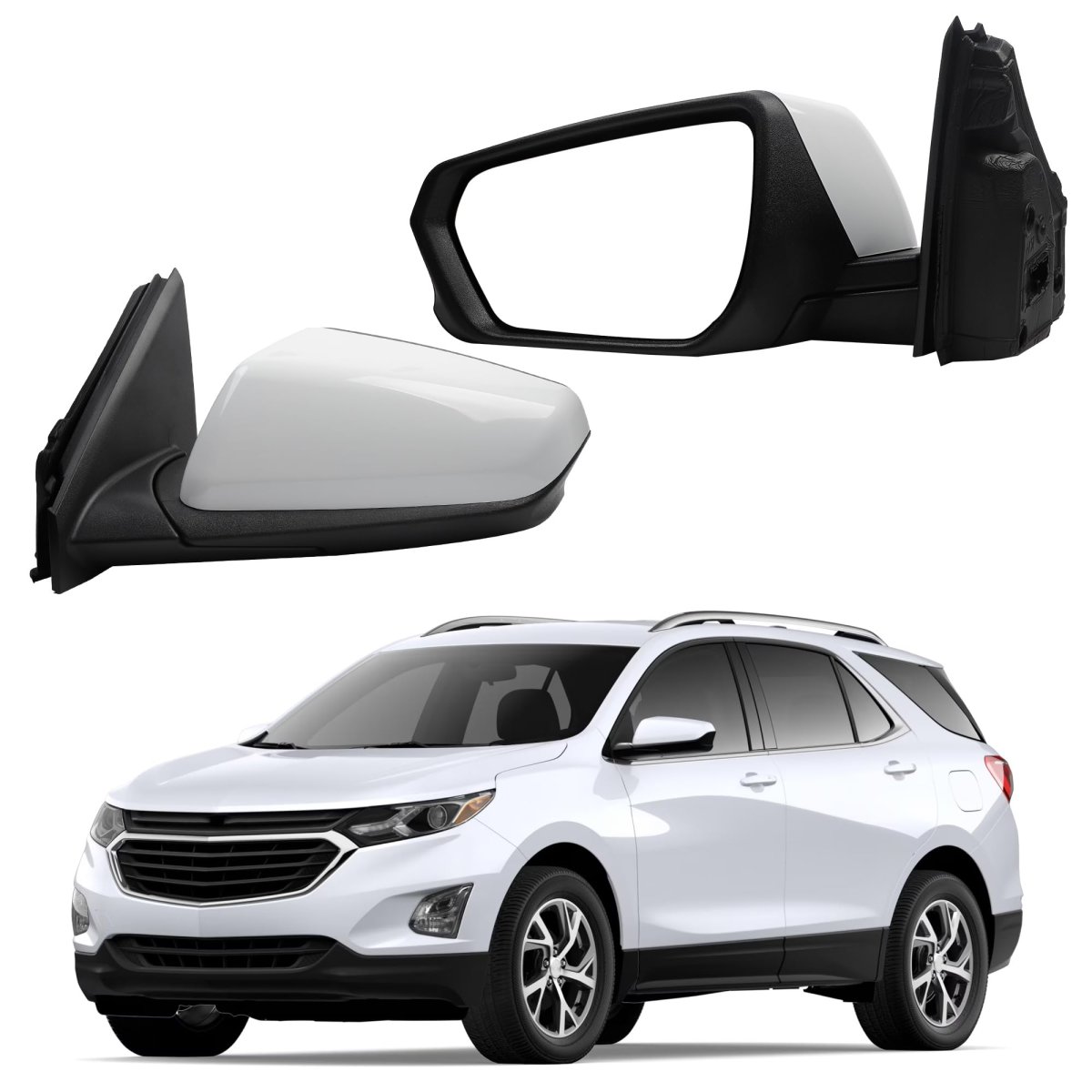 Left Driver Side Mirror For 2018-2023 Chevy Equinox Gmc Terrain Rearview With Heated Glass Power Manual Folding Replace