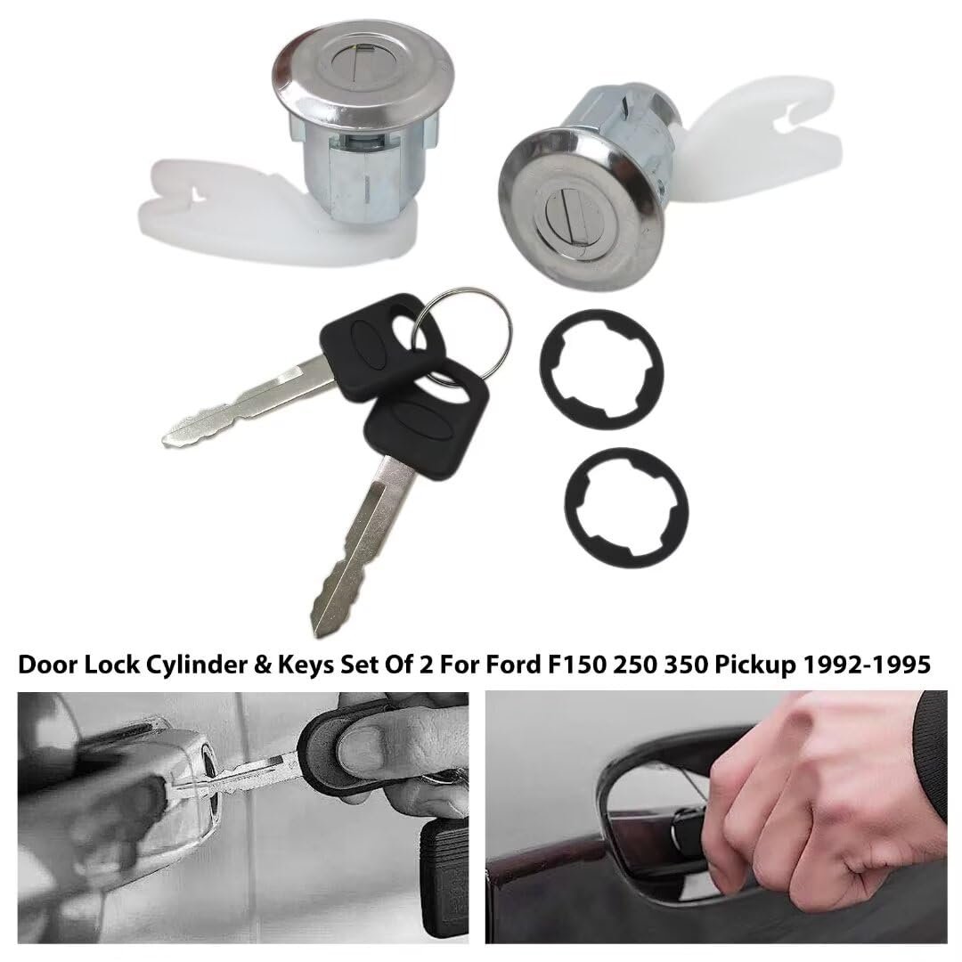 Blue Elf Door Lock Cylinder W Keys Set New F2uz1522050a For Ford F-150 1997-2004 Mounted On Near Handle