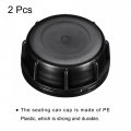 Uxcell Can Cap With Sealing O-ring Gasket For 5-8 Gallon Bucket Gas Replacement Caps Black 2pcs