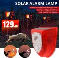 Wonfast Solar Motion Sensor Alarm Light Outdoor Dog Barking Gunshot Sound 129db Loud Noise Maker Strobe Warning Lamp For Home