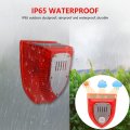 Wonfast Solar Motion Sensor Alarm Light Outdoor Dog Barking Gunshot Sound 129db Loud Noise Maker Strobe Warning Lamp For Home