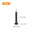 Uxcell 6 X 1 Phillips Pan Head Self-tapping Screw 50pcs 304 Stainless Steel Round Wood Full Thread Black