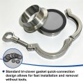 3 In Fkm Sanitary Gasket With 100 Mesh Stainless Steel Screen High Temp Resistant Filter For Tri Clover Clamp Ferrule Fittings