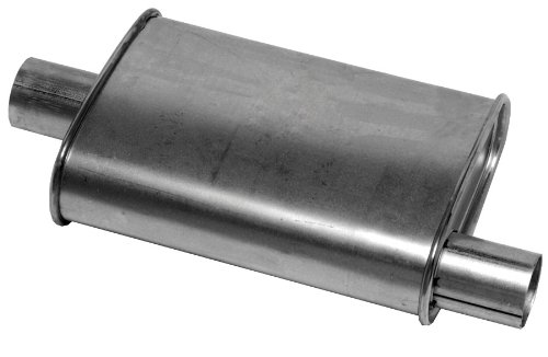 17704 Turbo Muffler Alloy Steel Oval Body 2 In5 And 2 5 Inlet Outlet Configurations Reversible Flow For Cars