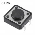 Uxcell 12x12x5mm Panel Mini Micro Small Pcb Momentary Tactile Tact Push Button Switch Dip 8pcs