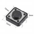 Uxcell 12x12x5mm Panel Mini Micro Small Pcb Momentary Tactile Tact Push Button Switch Dip 8pcs