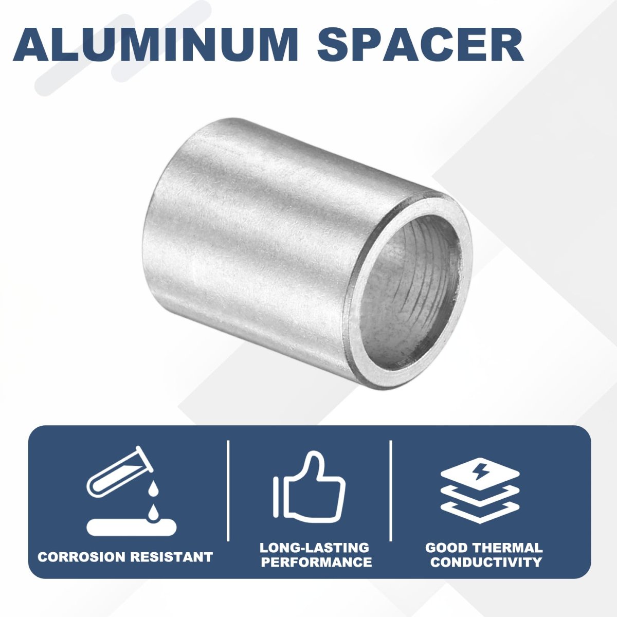 10pcs Aluminum Spacer 7 16 Od X 5 Id 9 Length Screw Standoff Bushing Plain Finish Unthreaded Round Metal For Screws Bolts And