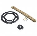 Kawasaki Klx400 Klx 400 Gold O Ring Chain And Sprocket Black 13 47 112l