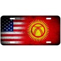 Aluminum License Plate Flag Of Kyrgyzstan Kyrgyz Rustic Usa 
