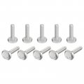 Uxcell T-slot Bolts 10pcs M6x25mm Slot Drop-in Stud Sliding 304 Stainless Steel Shape Screws For T Track
