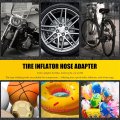 21 Quick Air Release Extention Hose Tire Valve Extension Tube W Valve Pump Ball Needle Set Inflator With Chuck Adapter For