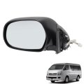 Door Mirror Front Left Hand Electric 3 Pins Black Replacement For 2005-2013 Hiace Van 