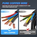 Mictuning Heavy Duty 7 Way Trailer Cord Plug Connector With Transparent Cover Gang Junction Box 8 Feet Weatherproof