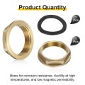 Brass Lock Nuts Pipe Fitting G1-1 4 Female Hexnut Flange Single Hole Faucet Lock Nut With Silicone Washer For Kitchen Basin