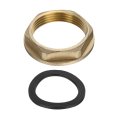 Brass Lock Nuts Pipe Fitting G1-1 4 Female Hexnut Flange Single Hole Faucet Lock Nut With Silicone Washer For Kitchen Basin 