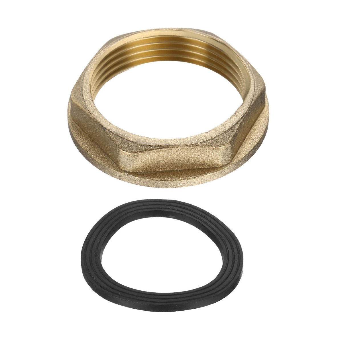 Brass Lock Nuts Pipe Fitting G1-1 4 Female Hexnut Flange Single Hole Faucet Lock Nut With Silicone Washer For Kitchen Basin