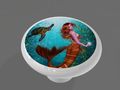 Mermaid Oyster Reef High Gloss Ceramic Drawer Knob 