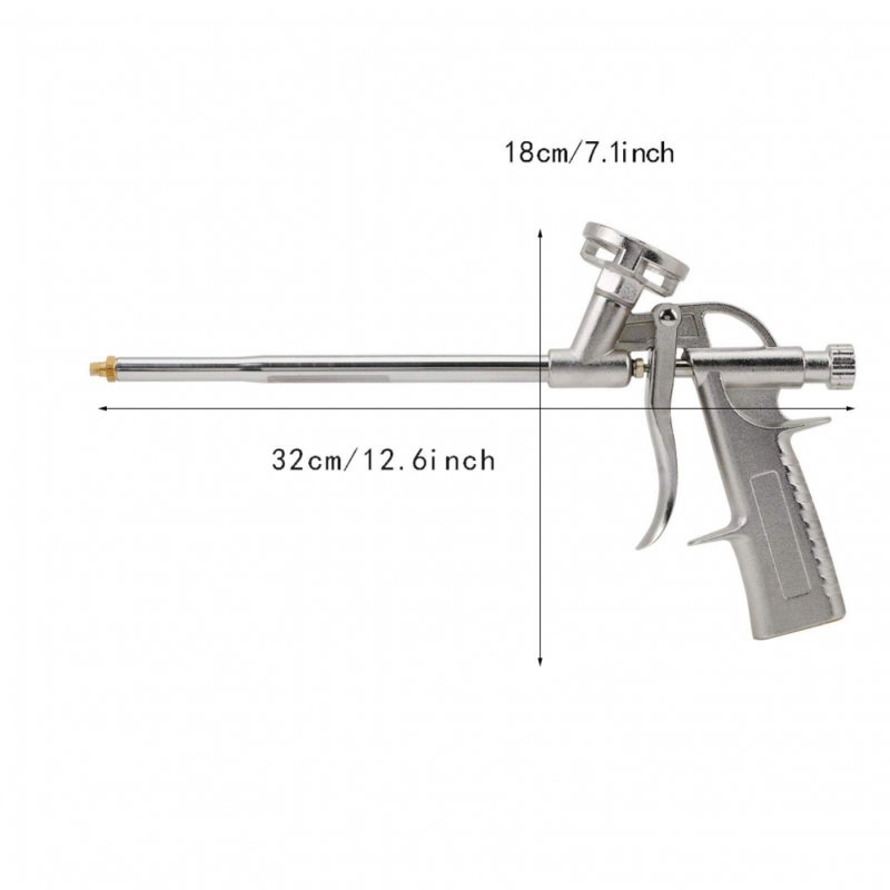 Pu Spray Foam Gun 31 5cm 8mpa 5l Min Heavy Duty Insulation Expanding Caulking With Handle Suitable For Filling Sealing Windows