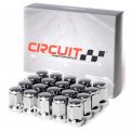 Circuit Performance 12x1 5 Chrome Closed End Bulge Acorn Lug Nuts Cone Seat Forged Steel 20 Pieces
