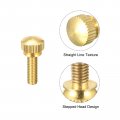 Uxcell 5pcs Knurled Thumb Screws M5x16mm Brass Shoulder Bolts Stepped Grip Knobs Fasteners For Pc Electronic Mechanical