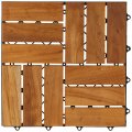 Bare Decor 12 Slat Ez Teak Flooring 1 Sample Tile Brown 