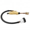 Universal Motorcycle Rear Brake Pump Master Cylinder Hydraulic With Reservoir For Most Dirt Bike Atv Gold