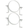 6 Inch B Vent Wall Strap Round Gas Pipe Rigid Split Ring Hanger 2 Pack Steel With Galvanized Surface Bracket 