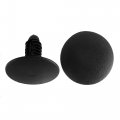 Uxcell 100 Pcs Black Plastic Rivet 8mm X 25mm 22mm