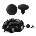 Uxcell 100 Pcs Black Plastic Rivet 8mm X 25mm 22mm