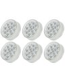 6 Pack 2 5in Round Led Marker Lights Amber Clearance Side Trailer Waterproof Surface Mount For Freightliner And International 