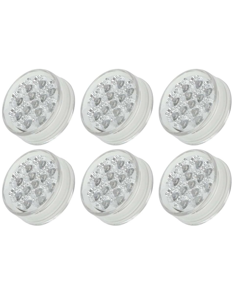 6 Pack 2 5in Round Led Marker Lights Amber Clearance Side Trailer Waterproof Surface Mount For Freightliner And International