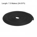 Uxcell Foam Rubber Weather Seal Strip 6mm 15 64 Diameter 7 5 Meters 24 61ft Long Round Epdm For Diy Gasket Warehouse Pads