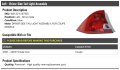 Left Driver Side Tail Light Assembly Compatible With 2001-2003 Honda Civic Coupe