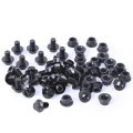M8 1 25 X 12mm Flange Head Bolts And Nuts Carbon Steel Grade 8 Black Oxide Finish Full Thread Sets 