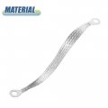 X Autohaux Universal Tinned Copper Engine Ground Strap Wire 7 87 X 8mm Rings Terminal For Car 4 Pcs