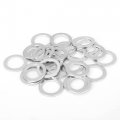 X Autohaux 25pcs M14 Silver Tone Oil Drain Plug Gaskets Replacement For Hyundai 21513-23001