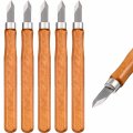 Marking Knife Woodworking Thin Blade Dual Double Bevel Striking Hardened Mn-v Steel Heat Treated 6 Pieces 