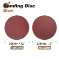 16pcs 12 In Psa Sanding Discs 100 And 180 Grits Aluminum Oxide Self Adhesive Sandpapers No Hole Round Wet Dry Paper For Wood
