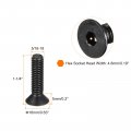 Uxcell 5 16-18x1-1 4 Flat Head Socket Cap Screws 10 9 Grade Carbon Steel Hex Countersunk Screw Bolts Fasteners Fully Threaded