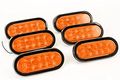 6 Oval Amber Led Parking Or Turn Signal Light Flush Mount Trailer Truck