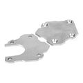 Universal Motorcycle Stainless Steel Side Enlarger Foot Kickstand Stand Extension Plate Pad For Sporter Scooter