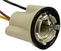 3-wire Double Contact Automotive Electrical Socket 5402pt White Painted Finish 