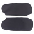 Newyall Black Left And Right Sun Visor Leather Cover Trim