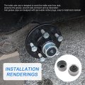 2pcs 1 98 Trailer Axle Dust Cap Cup Grease Cover Hub With Extra 2 Rubber Plugs For Most 2000 To 3500 Lb Dexter Ez Lube Camper