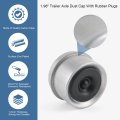 2pcs 1 98 Trailer Axle Dust Cap Cup Grease Cover Hub With Extra 2 Rubber Plugs For Most 2000 To 3500 Lb Dexter Ez Lube Camper
